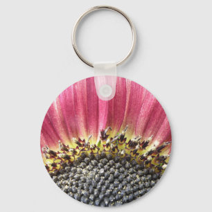 Beautiful Pink Sunflower Keychain