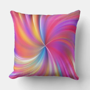 Beautiful Pink Swirls Throw Pillow