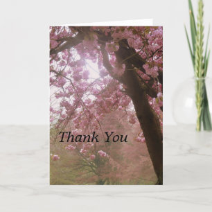 Beautiful Pink Tree Blossom Thank You Card