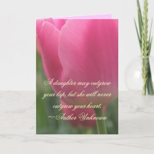 Beautiful Pink Tulip Daughter Birthday Card