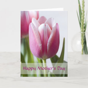 Beautiful Pink Tulip, Happy Mother's Day Card