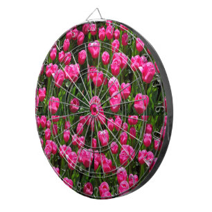 BEAUTIFUL PINK TULIPS DARTBOARD