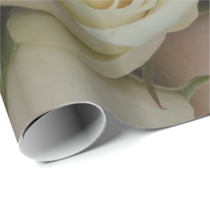 Beautiful Pink White Roses Flower Bouquet Floral Wrapping Paper
