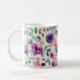 Beautiful Pinks And Purple Floral Coffee Mug