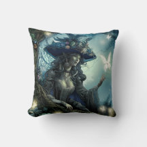 Beautiful Pirate Fairy Throw Pillow