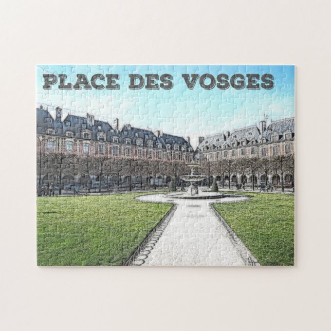 Beautiful Place Des Vosges Place Royale Paris gift Jigsaw Puzzle (Horizontal)
