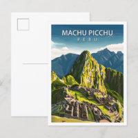 Beautiful Place Machu Picchu Illustration Travel