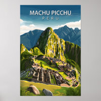 Beautiful Place Machu Picchu Illustration Travel