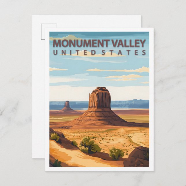 Beautiful Place Monument Valley USA Travel Postcard (Front/Back)