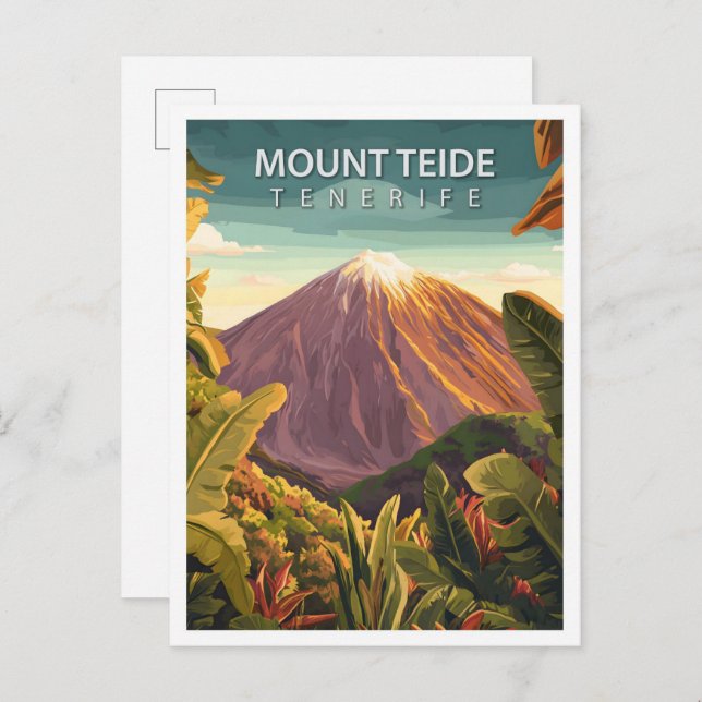Beautiful Place Mount Teide Tenerife Travel Postcard (Front/Back)