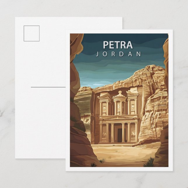 Beautiful Place Petra Jordan Art Travel Postcard (Front/Back)