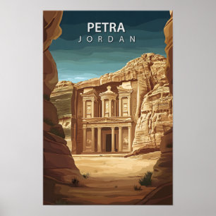 Beautiful Place Petra Jordan Art Travel Poster