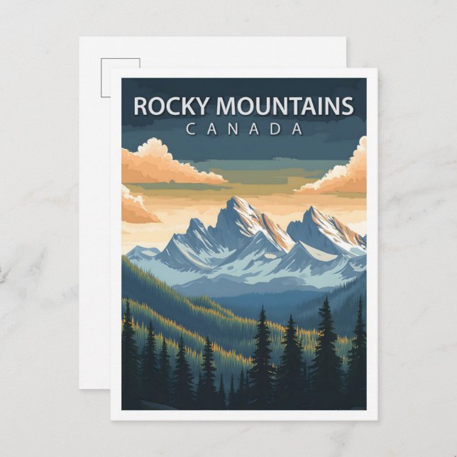 Beautiful Place Rocky Mountains Canada Travel Postcard (Front/Back)