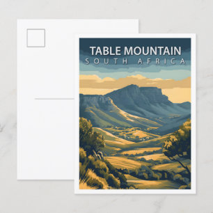 Beautiful Place Table Mountain South Africa Travel Postcard