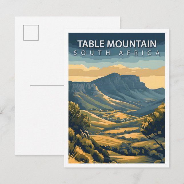 Beautiful Place Table Mountain South Africa Travel Postcard (Front/Back)