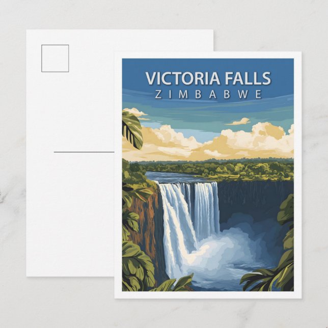 Beautiful Place Victoria Falls Zimbabwe Travel Postcard (Front/Back)