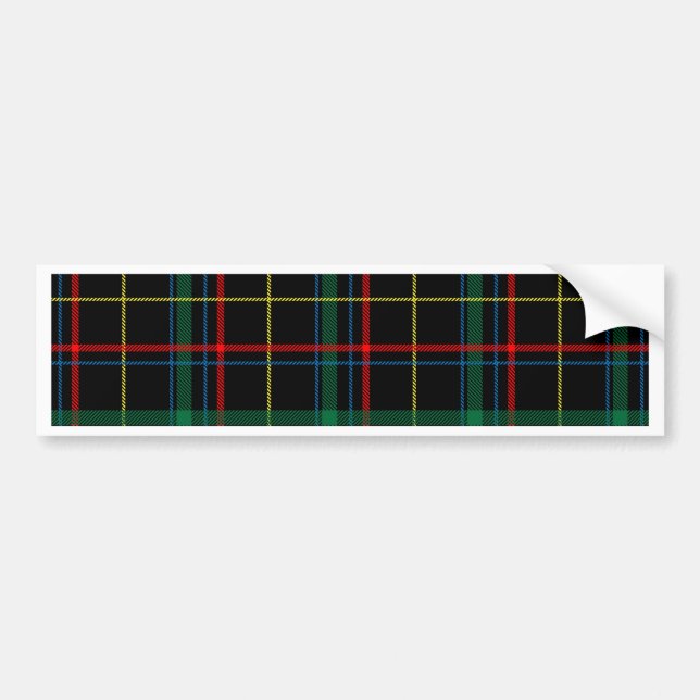 Beautiful Plaid Pattern Bumper Sticker (Front)