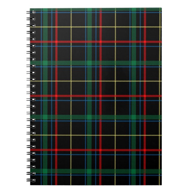 Beautiful Plaid Pattern Notebook (Front)