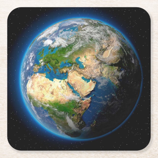 Beautiful Planet Earth Coaster Set (Front)