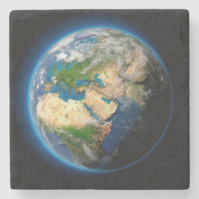 Beautiful Planet Earth Stone Coaster (Front)