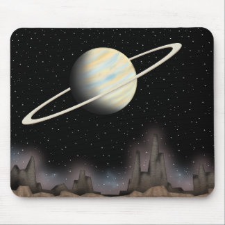 Beautiful planet standing in outer space. mouse mat