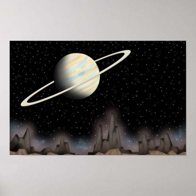 Beautiful planet standing in outer space. poster (Front)