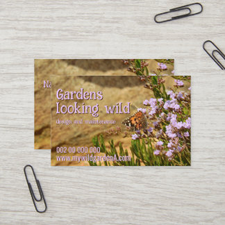 Beautiful plants for garden designer business card