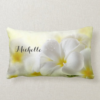Beautiful Plumeria Flowers Custom Lumbar Pillow
