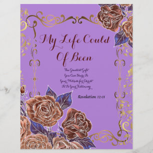 Beautiful Poem My Life Poem on Personalised Paper