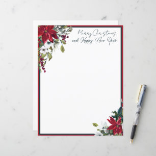 Beautiful poinsettia frame Christmas