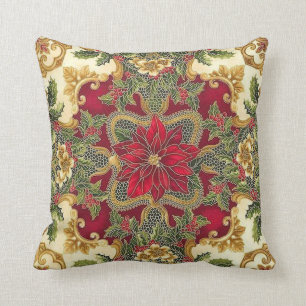 Beautiful Poinsettia Pillow! Cushion
