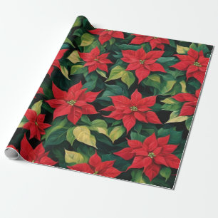 Beautiful Poinsettia  Wrapping Paper