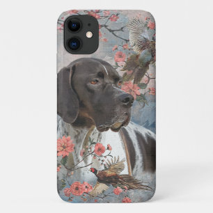 Beautiful pointer with pheasants iPhone 11 case