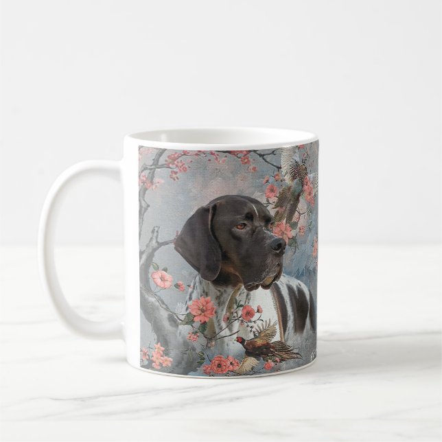 Beautiful pointer with pheasants  coffee mug (Left)