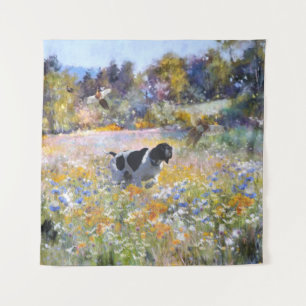Beautiful pointer with pheasants  tapestry