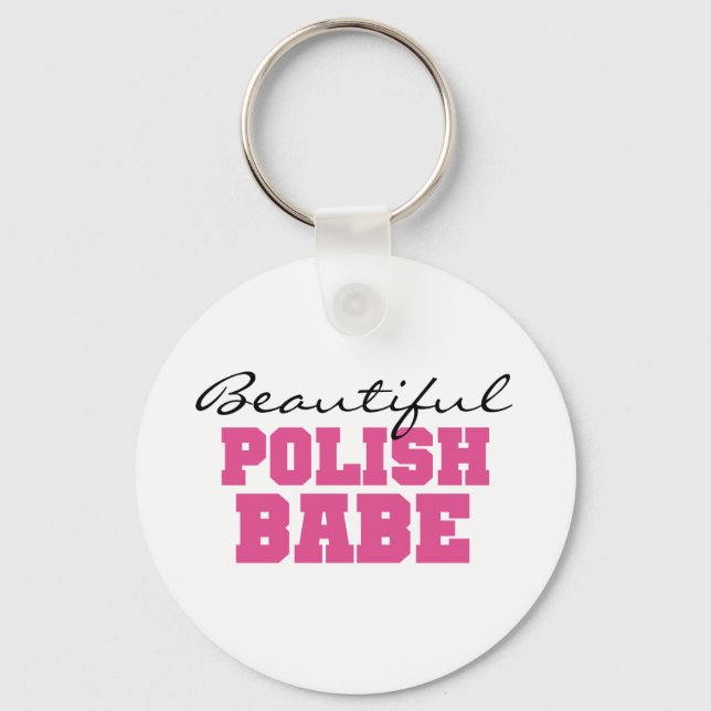 Beautiful Polish Babe Key Ring (Front)