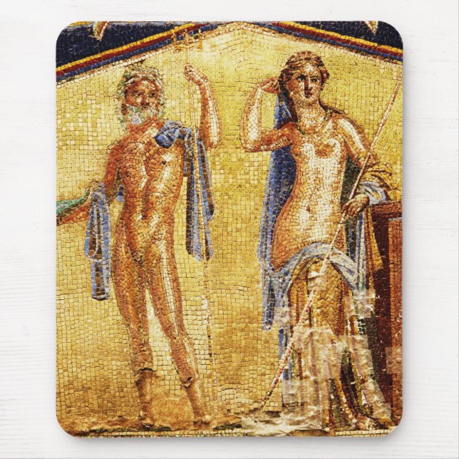 BEAUTIFUL Pompeii Mosaic Mouse Mat (Front)