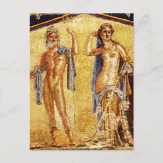 BEAUTIFUL Pompeii Mosaic Postcard (Front)