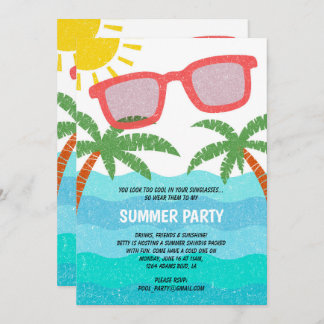 beautiful Pool Party | summer Birthday Invitation
