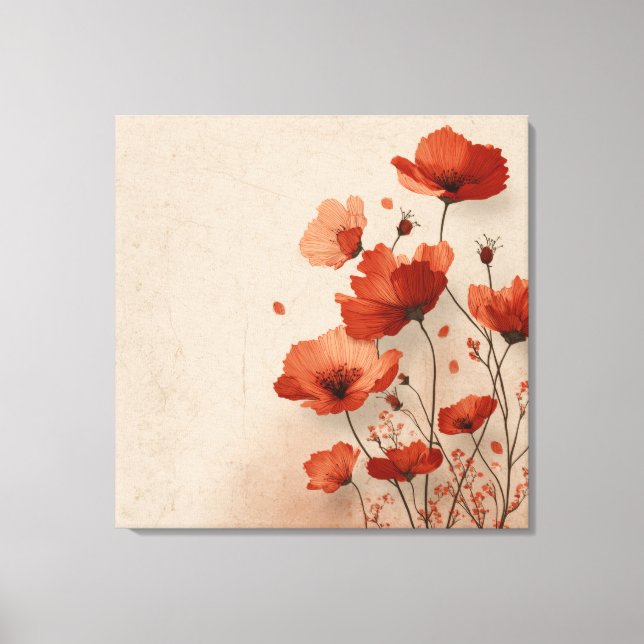 Beautiful poppies  canvas print (Front)