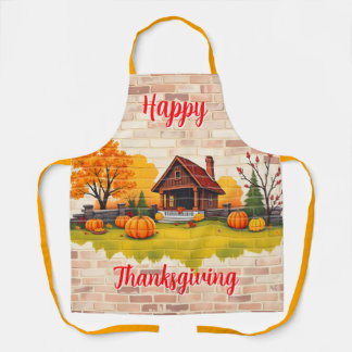Beautiful Popular Happy Thanksgiving Fall Apron