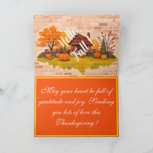 Beautiful Popular Happy Thanksgiving Fall Card