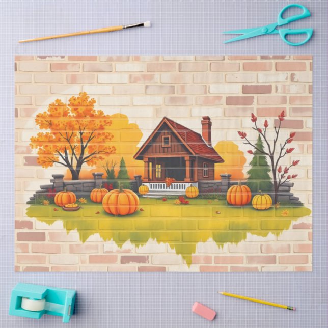 Beautiful Popular Happy Thanksgiving Fall Tissue Paper (Craft)