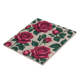 Beautiful Popular Linen Roses Collection Tile