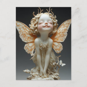 Beautiful Porcelain Fairy Figurine Postcard
