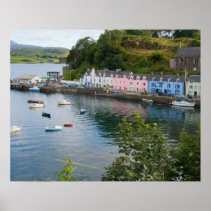 Beautiful port and sailboats with reflections in 2 poster