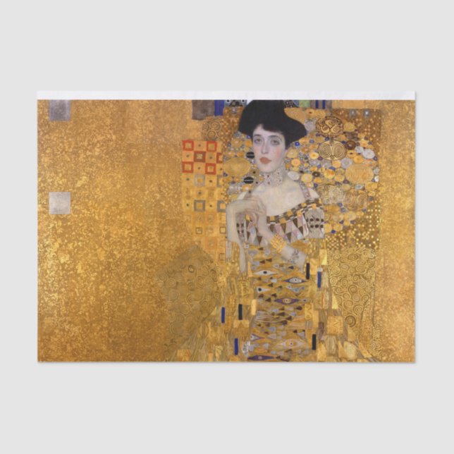 Beautiful portrait of a lady by Gustav Klimt,Deco Tissue Paper (Front)