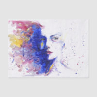 Beautiful Portrait Painting of a Women Abstract