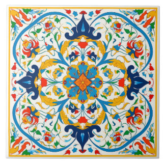 Beautiful Portuguese Azulejo Style Ceramic Tile. Tile