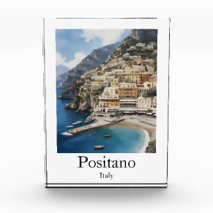 Beautiful Positano Italy Scenery Painting Photo Block